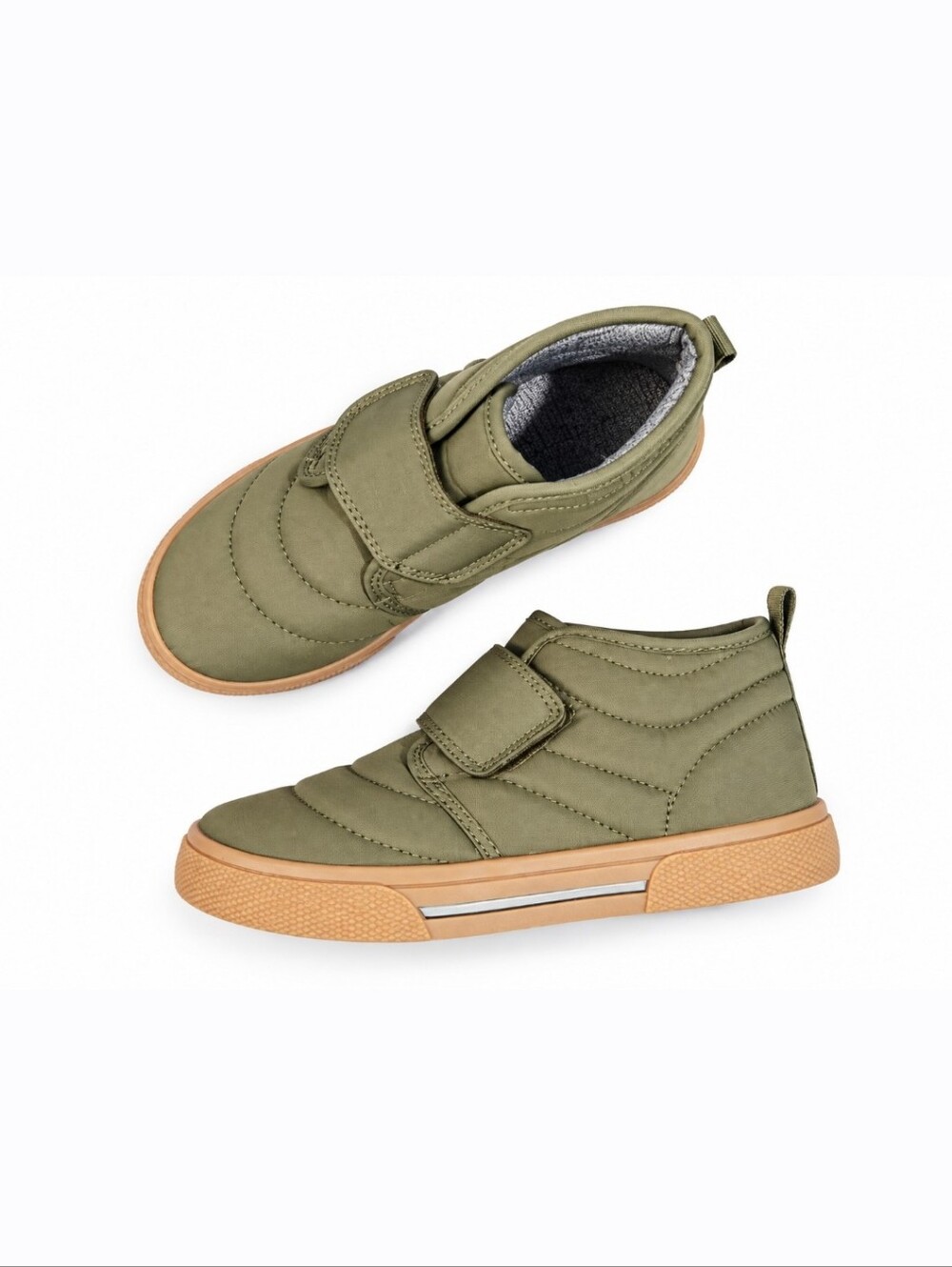 NWT Carter's Size 2 Khaki Green Boys High Top Sneakers